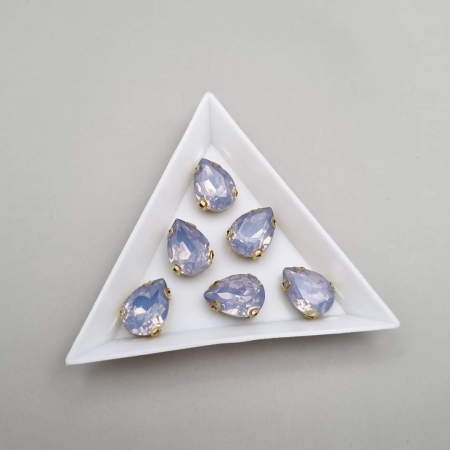 Mov/ violet - Stras lacrima, material rasina, 10x14mm, Mov deschis opal.