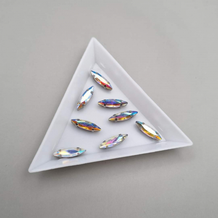 Clear/ Clear AB - Stras Frunza Clear AB 4x15mm