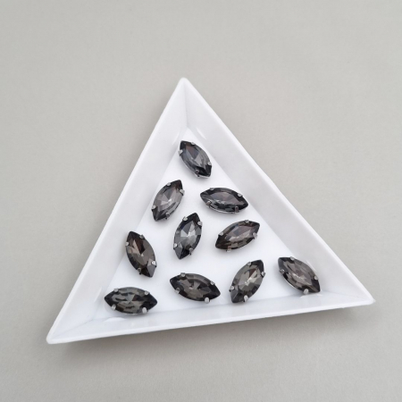 Gri/ Grafit - Stras Frunza Grafit 6x12mm