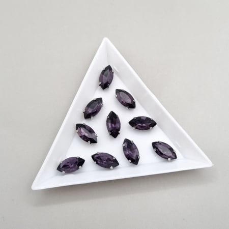 Mov/ violet - Stras Frunza Mov 6x12mm