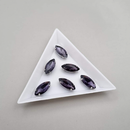 Mov/ violet - Stras Frunza Mov 7x15mm