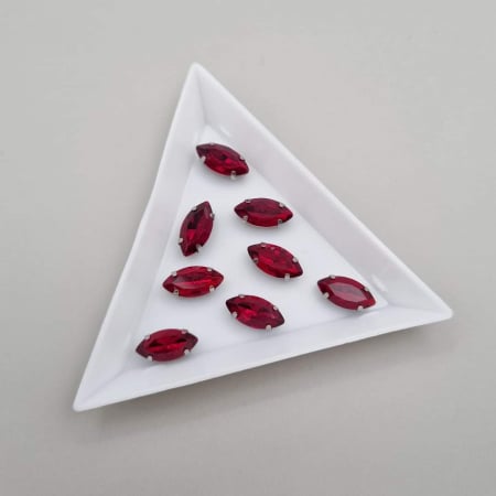 Strasuri Frunza - Stras Frunza Rosu 6x12mm