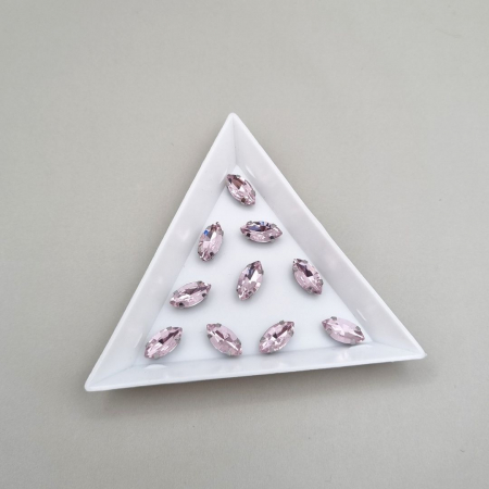 Roz - Stras Frunza Roz 5x10mm