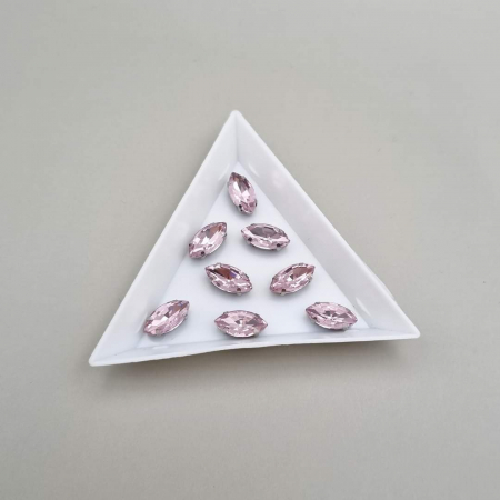 Roz - Stras Frunza Roz 6x12mm