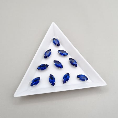 Strasuri in montura - Stras Frunza Safir 5x10mm