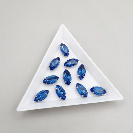 Strasuri sticla si rasina - Stras 6x12mm frunza safir deschis