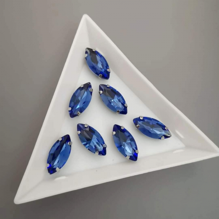 Strasuri Frunza - Stras Frunza Safir deschis 7x15mm