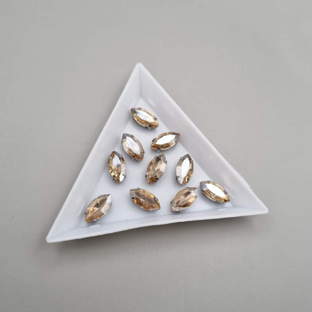 Sampanie - Stras Frunza Sampanie 6x12mm