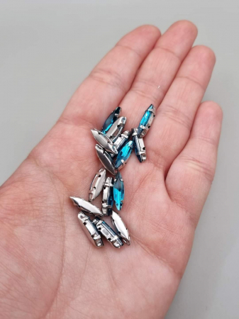 Strasuri Frunza - Stras Frunza Turcoaz 4x15mm