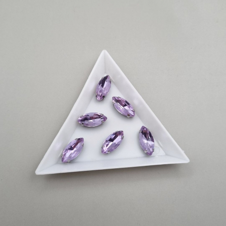 Mov/ violet - Stras Frunza Violet 7x15mm