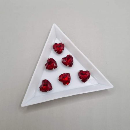 Strasuri Inima - Stras Inima Rosu Inchis