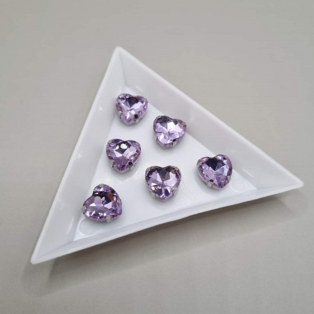 Strasuri Inima - Stras Inima Violet 10mm