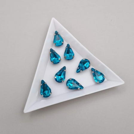 Strasuri Lacrima - Stras Lacrima Aquamarine 8x13mm