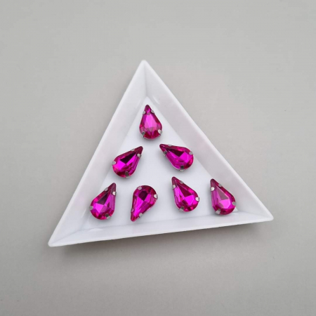 Strasuri Lacrima - Stras Lacrima Fucsia 8x13mm
