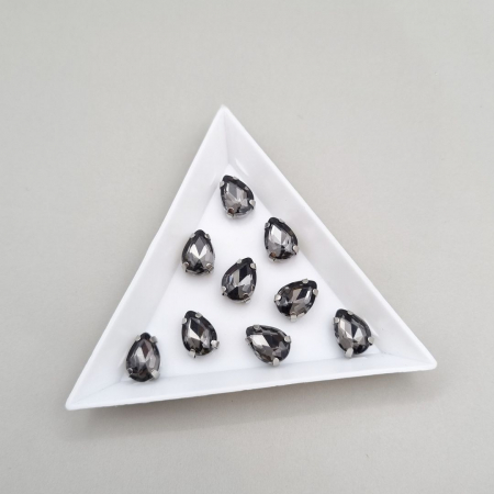 Gri/ Grafit - Stras Lacrima Grafit 7x10mm