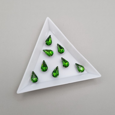Verde/ Smarald - Stras Lacrima Olive 6x10mm