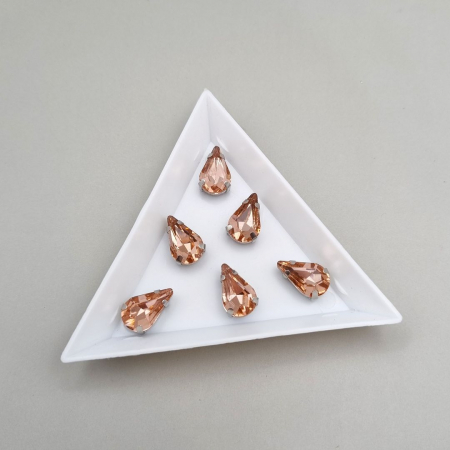 Strasuri Lacrima - Stras Lacrima Peach 8x13mm