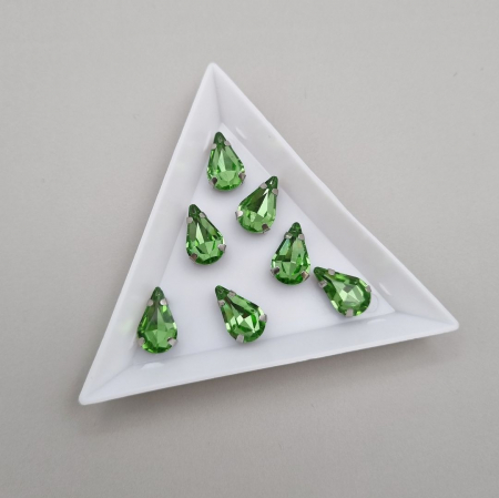Verde/ Smarald - Stras Lacrima Peridot 8x13mm