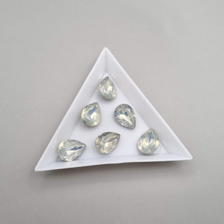Strasuri fara montura - Stras Rasina - Alb Opal 10x14mm
