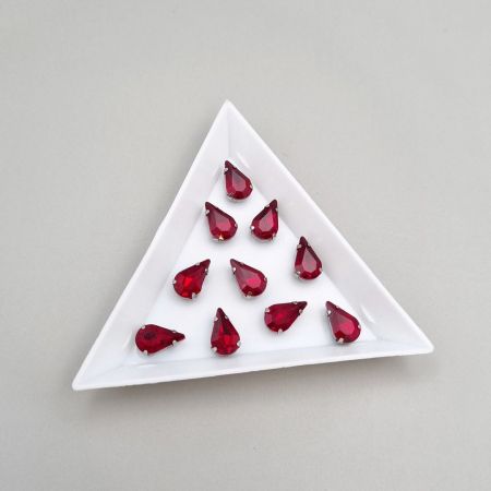 Strasuri Lacrima - Stras Lacrima Rosu Inchis 6x10mm