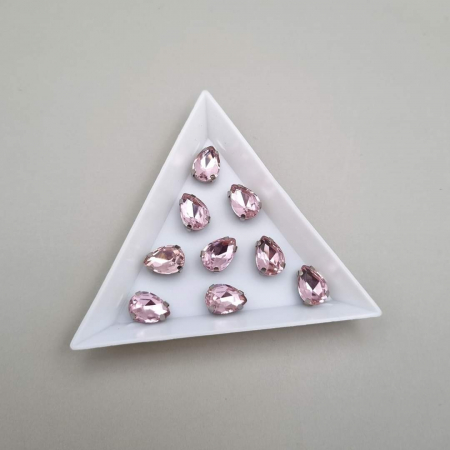Roz - Stras Lacrima Roz 7x10mm