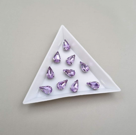 Strasuri in montura - Stras Lacrima Violet 6x10mm