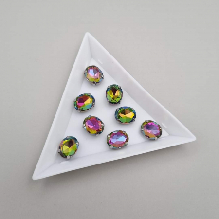 Strasuri Rotunde si Ovale - Stras Oval Multicolor 8x10mm