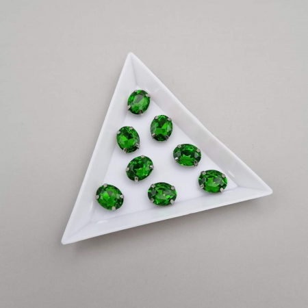 Strasuri Rotunde si Ovale - Stras Oval Olive 8x10mm