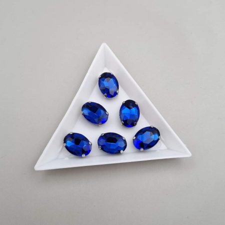Strasuri Rotunde si Ovale - Stras Oval Safir 10x14mm