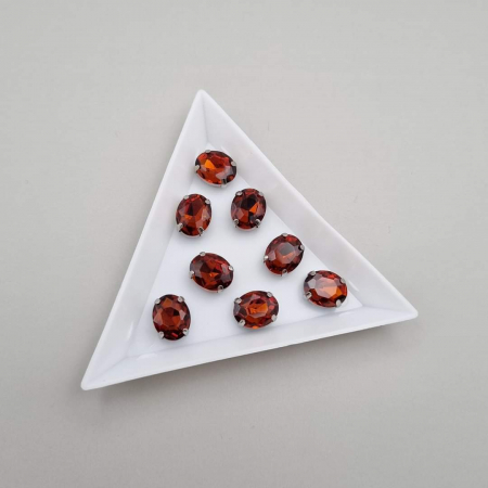 Strasuri in montura - Stras Oval Tea Color 8x10mm