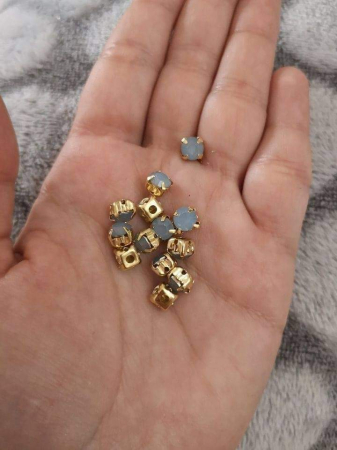 Strasuri Rotunde si Ovale - Stras Rotund Albastru Opal 6mm