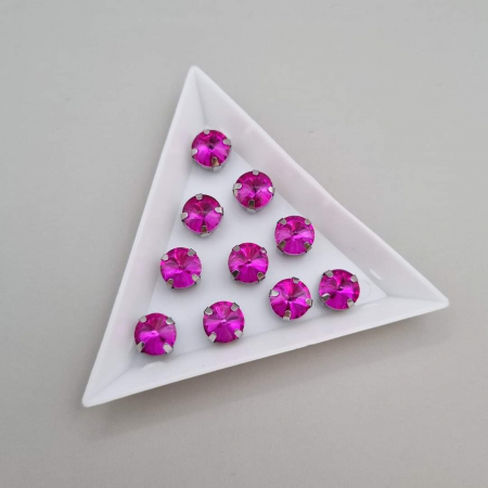 Strasuri Rotunde si Ovale - Stras Rotund Fucsia 8mm