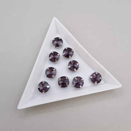 Strasuri Rotunde si Ovale - Stras Rotund Mov 8mm