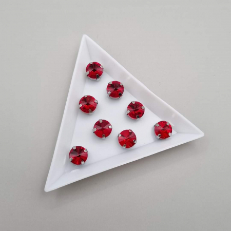 Strasuri Rotunde si Ovale - Stras Rotund Rosu Deschis 8mm