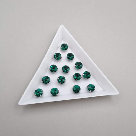 Strasuri Rotunde si Ovale - Stras Rotund Smarald 6mm