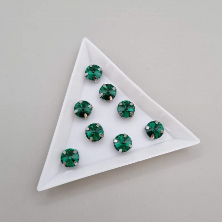 Strasuri Rotunde si Ovale - Stras Rotund Smarald 8mm