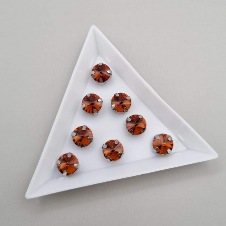 Strasuri Rotunde si Ovale - Stras Rotund Tea Color 8mm