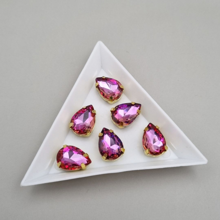 Strasuri - culori speciale - toate formele - Stras sticla 10x14mm Light peach RB