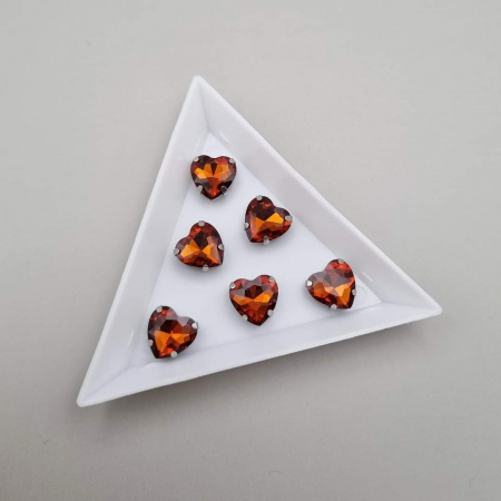 Strasuri Inima - Stras Inima Tea Color 10mm