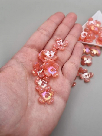 Accesorii Acrilice - Floare acril 15mm rose AB