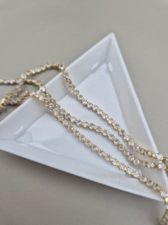 Lant strasuri - Lant cu strasuri zirconiu - clear