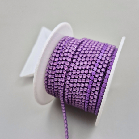 Mov/ violet - Lant strasuri 2mm mov mocha