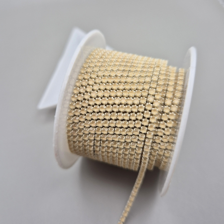 Ivoire - Lant strasuri 2mm nude mocha