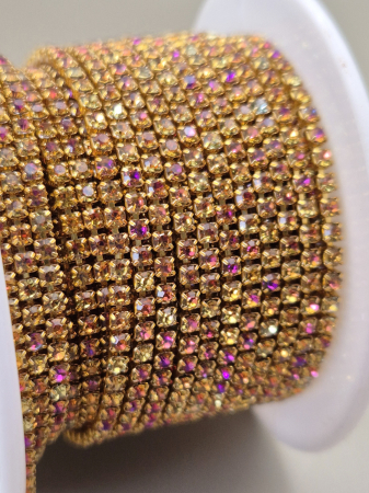 Lant strasuri 2mm yellow RB [1]