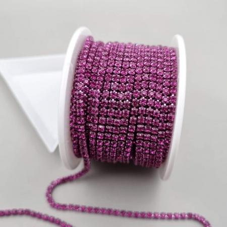 Mov/ violet - lant strasuri Fucsia-mov 2.5mm