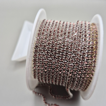 Mov/ violet - Lant strasuri light amethist 2mm/2.5mm