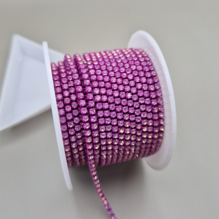 Toate Produsele - Lant strasuri mocha rose opal 2mm