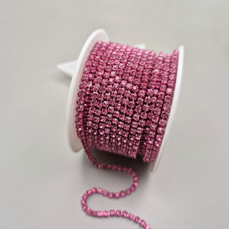 Roz - Lant strasuri rose 2.5mm
