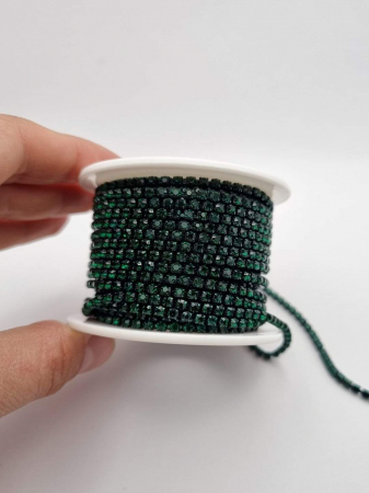 Verde/ Smarald - Lant strasuri Smarald 2.5mm