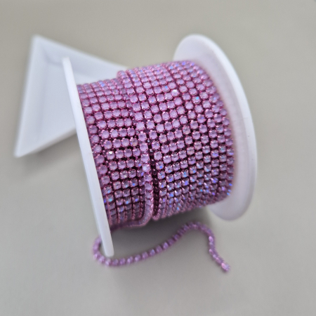 Mov/ violet - Lant strasuri violet mocha opal 2mm